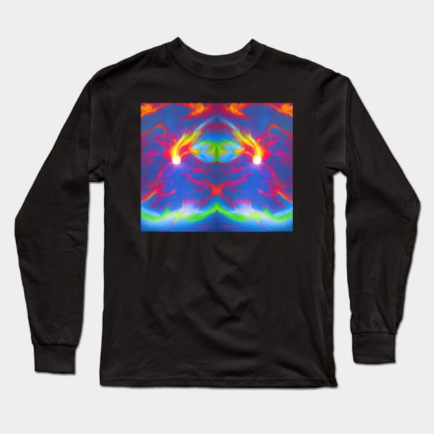 Multicolored Solar Flares 2 Long Sleeve T-Shirt by BubbleMench